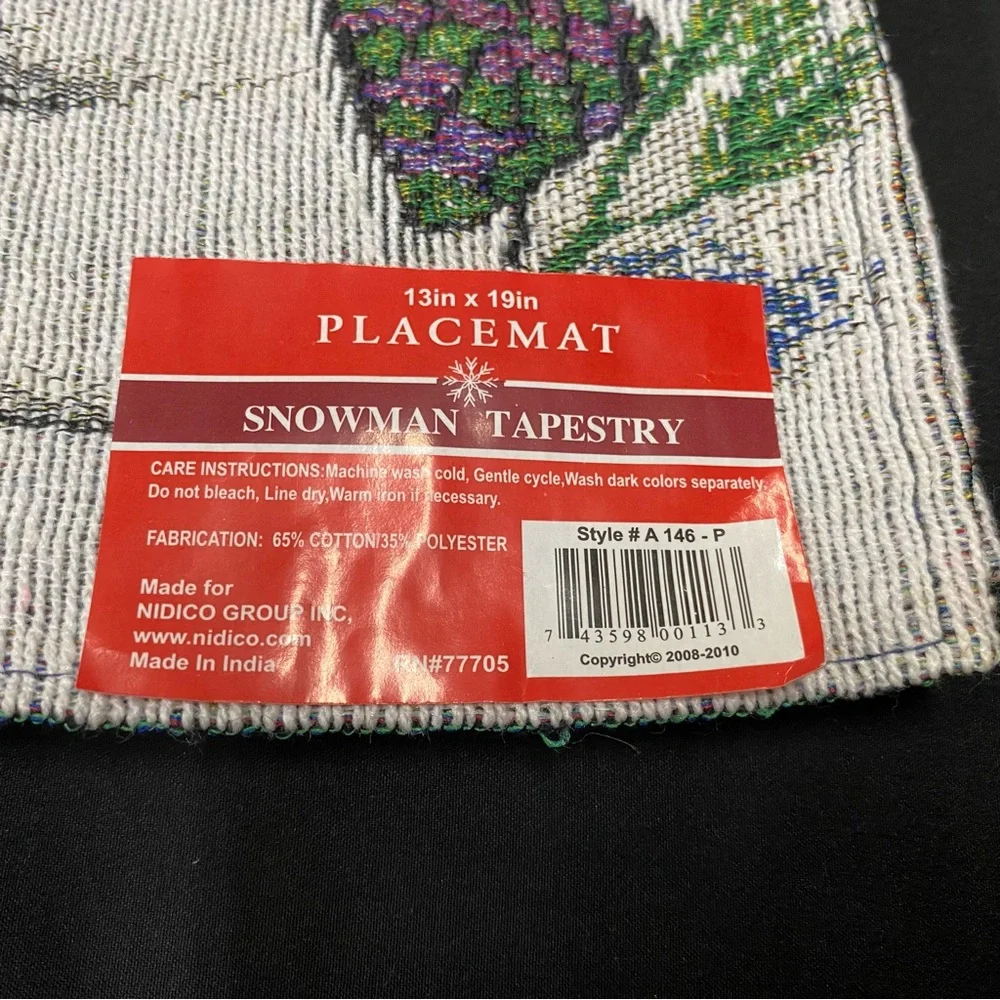 Snowman placemats vintage 13